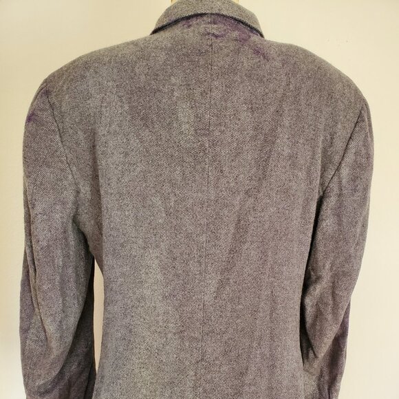Canali italian cashmere wool angora kei blazer blue purple gray grey XL 44 46 L - Picture 8 of 11